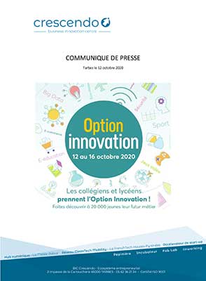 BIC Crescendo : Option Innovation (12 au 16 octobre 2020) dans Hautes-Pyrénées
