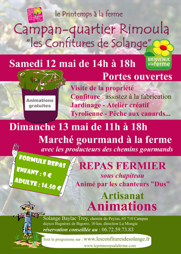 C’est le printemps à la ferme des confitures de Solange le weekend